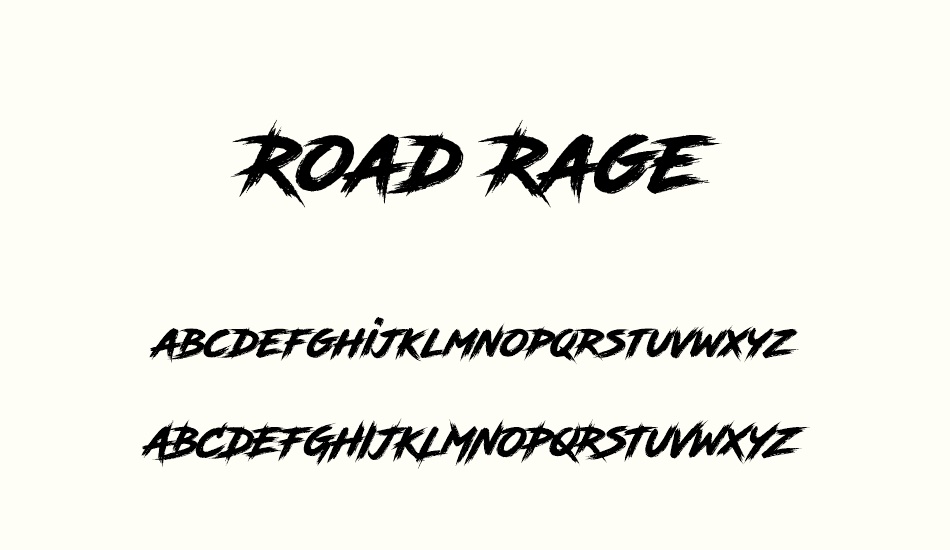 road-rage font