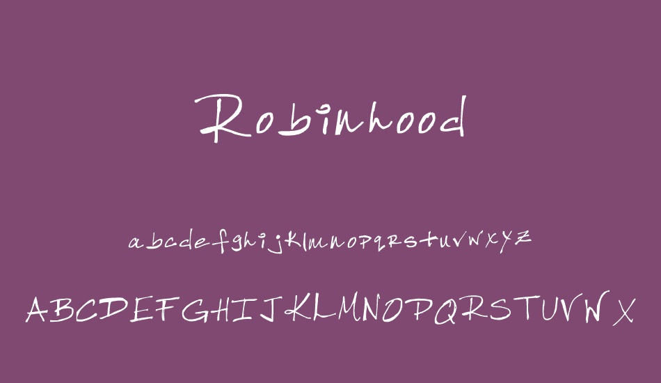 Robinhood free font