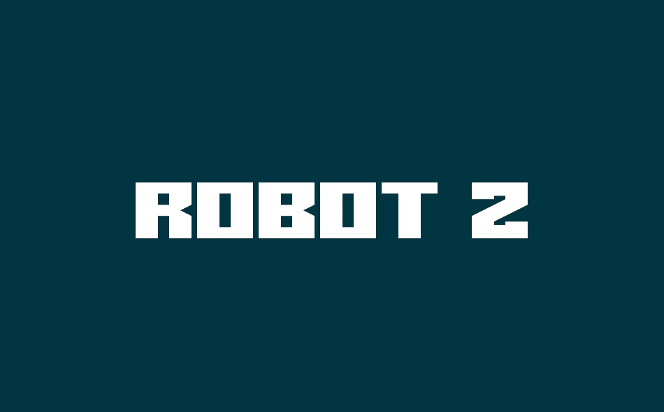 Robot Z font big