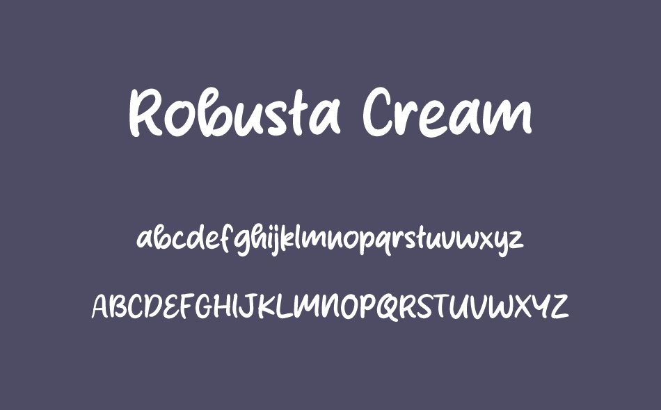 Robusta Cream font