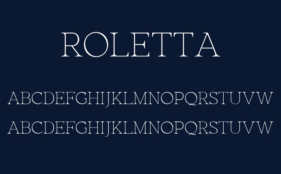 Roletta font