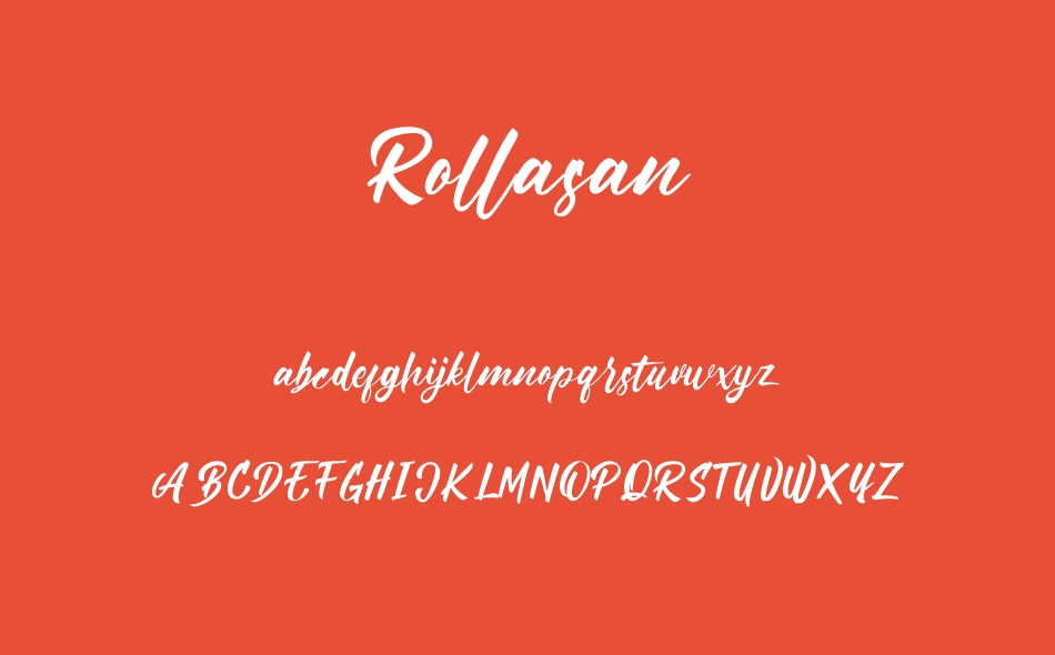 Rollasan font