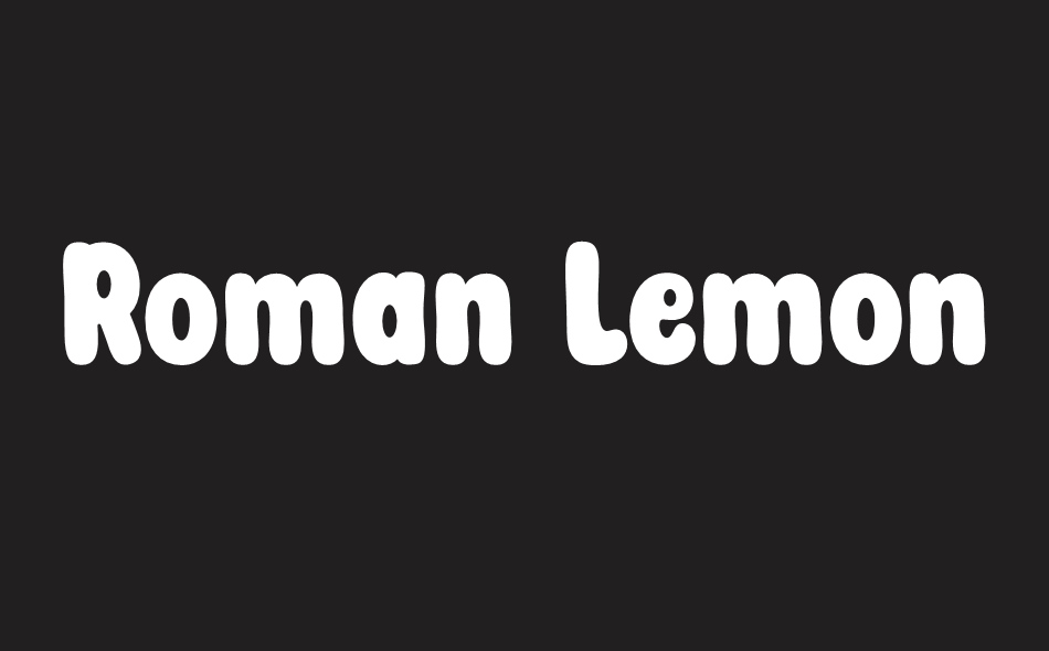 Roman Lemonade font big