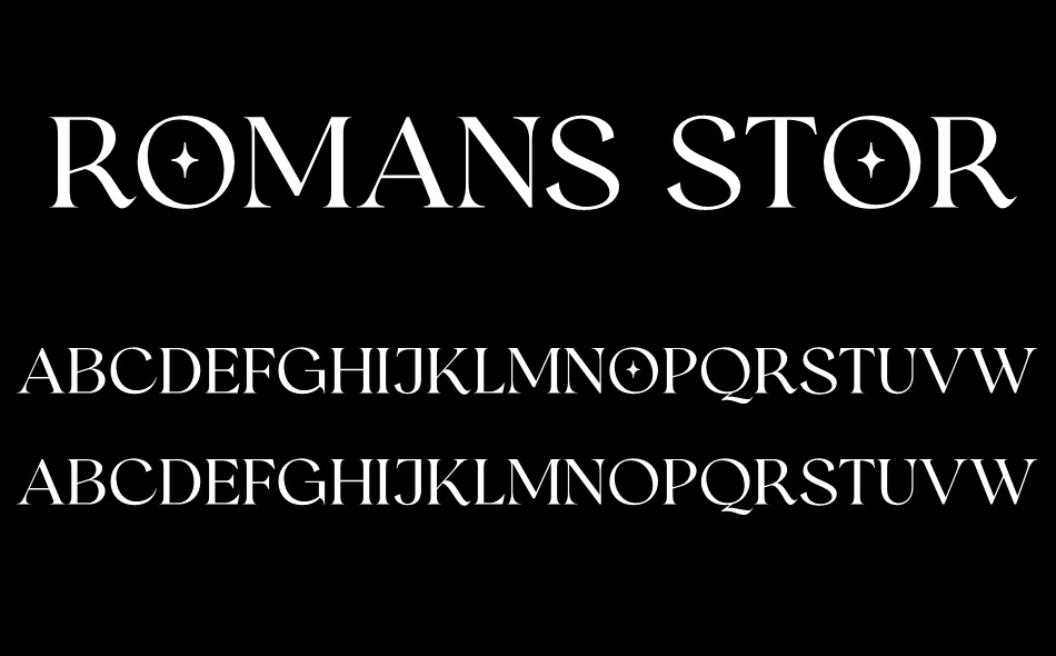 Romans Story font