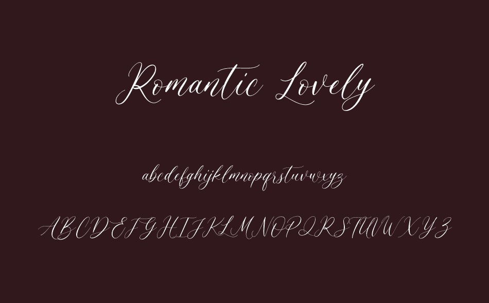 Romantic Lovely font