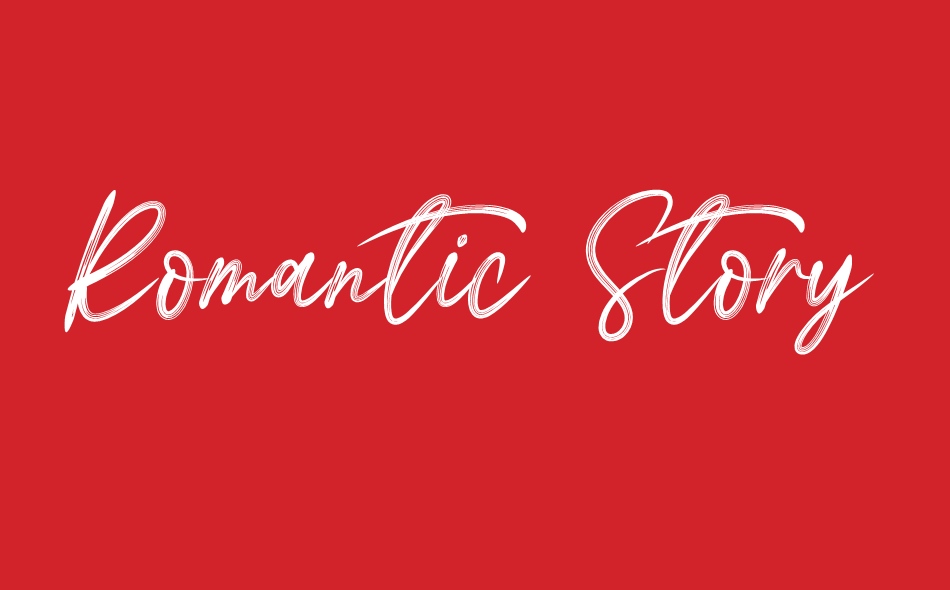 Romantic Story font big