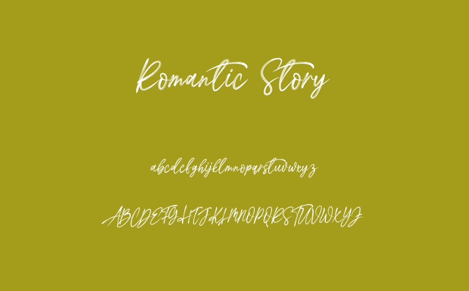 Romantic Story font