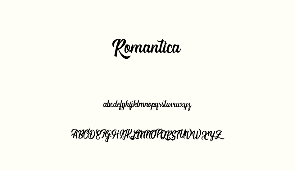 romantica-personal-use font
