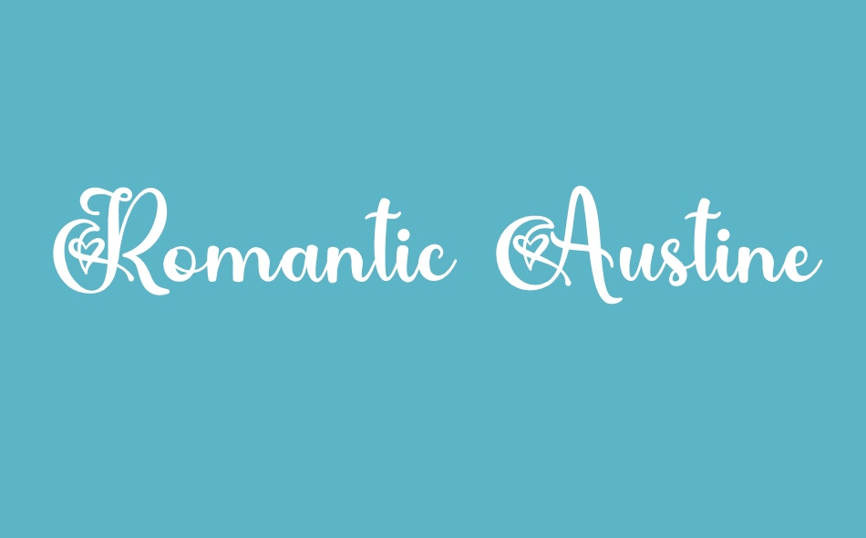 Romantic Austine font big