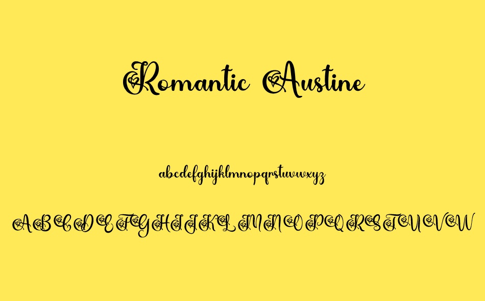 Romantic Austine font