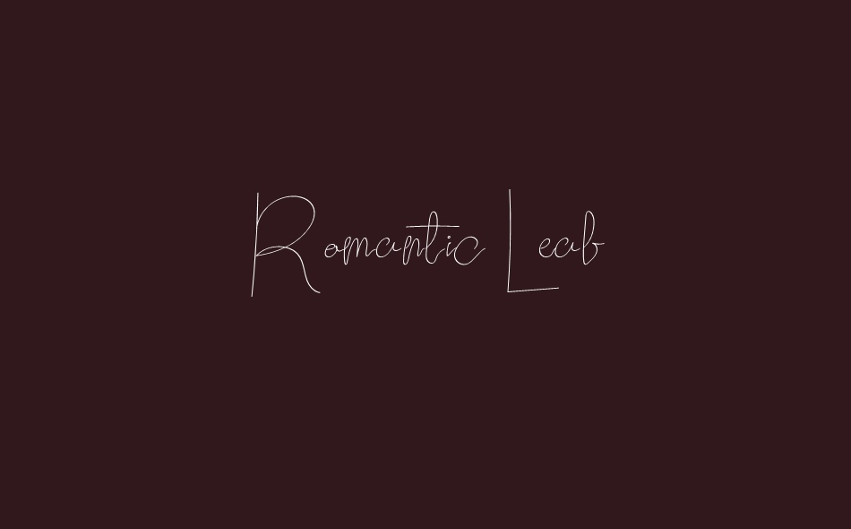 Romantic Leaf font big