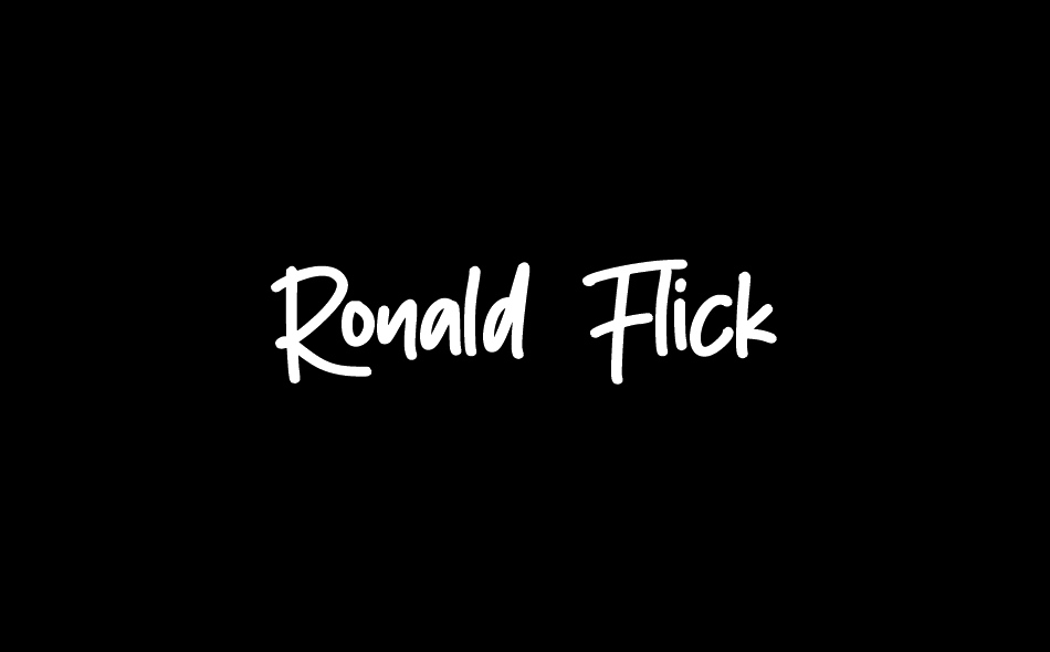 Ronald Flick font big