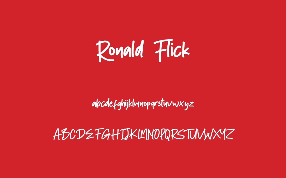 Ronald Flick font