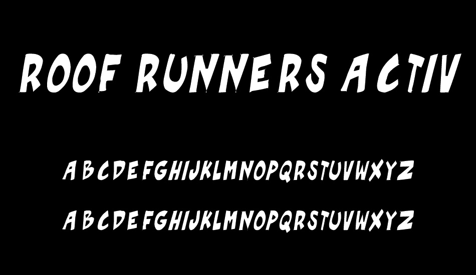 Roof runners active font