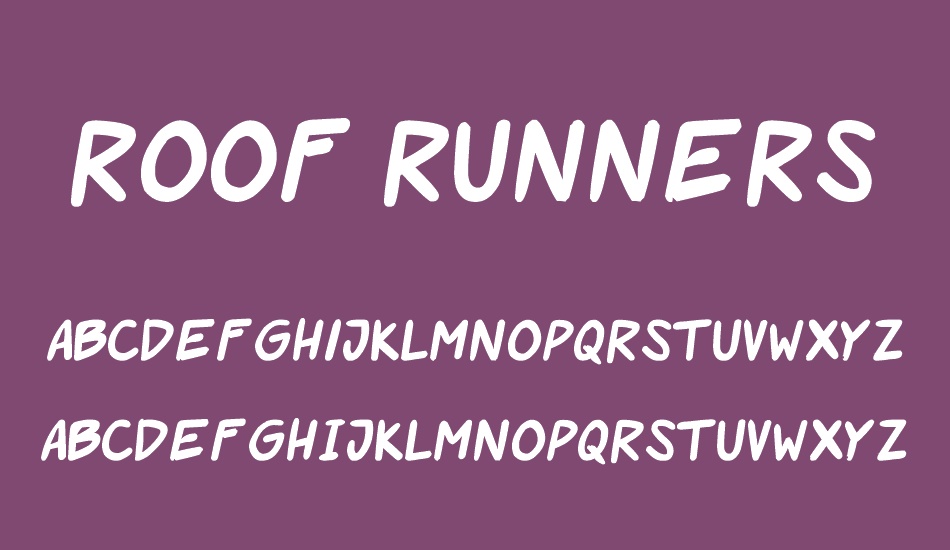 Roof runners font