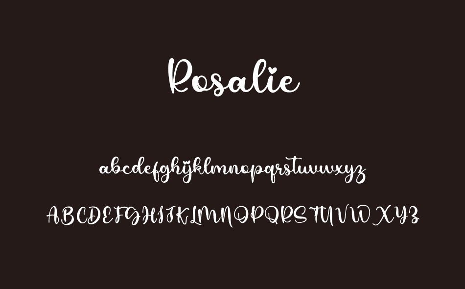 Rosalie font