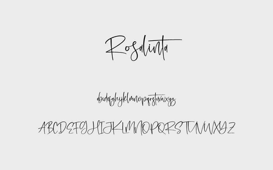 Rosalinta font