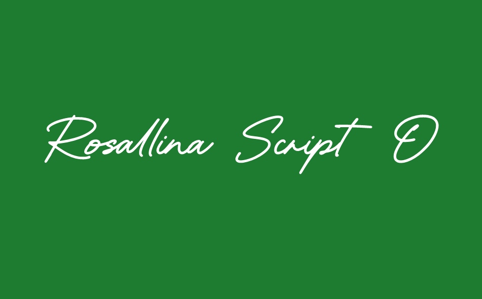Rosallina Script font big