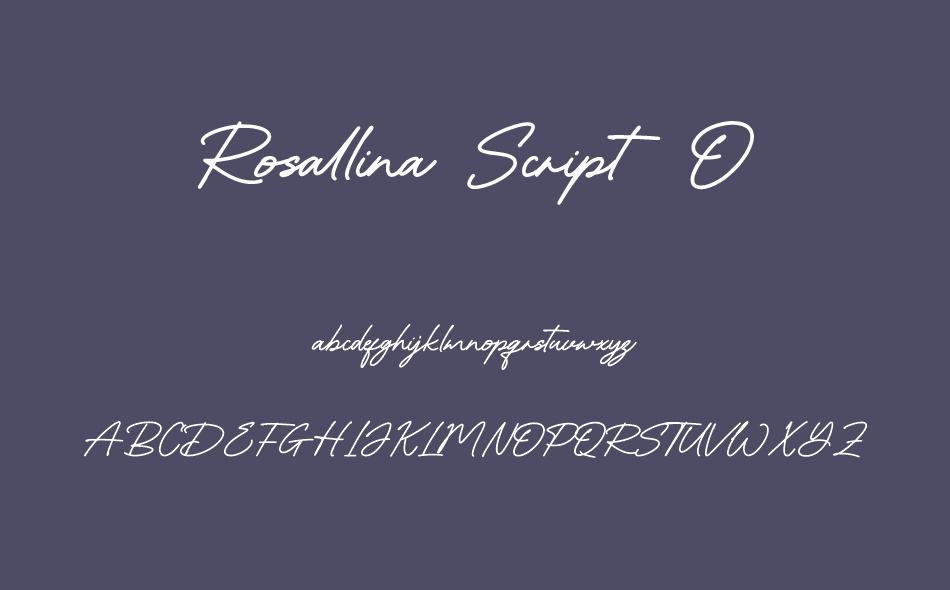 Rosallina Script font