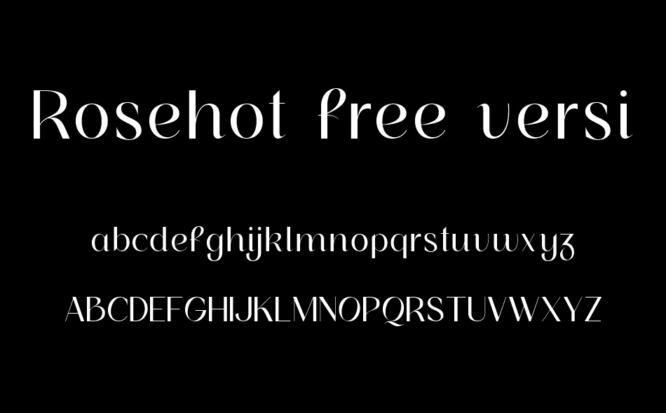 Rosehot font