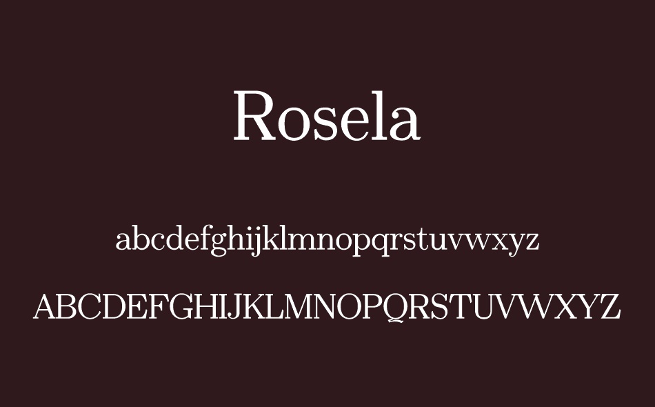 Rosela font