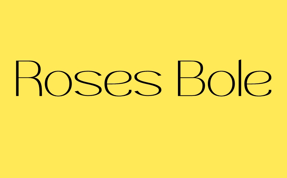 Roses Bolero font big