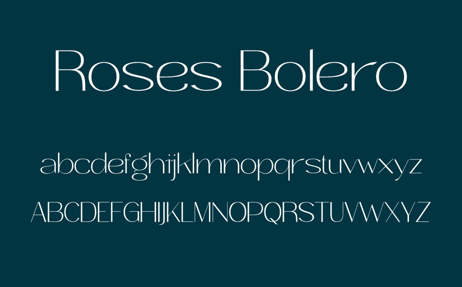 Roses Bolero font
