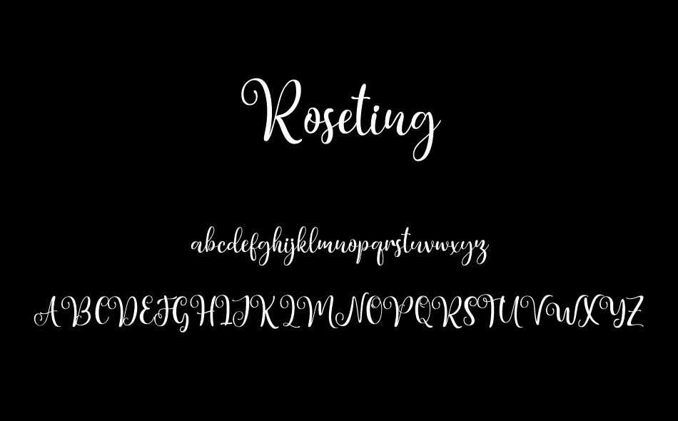 Roseting font