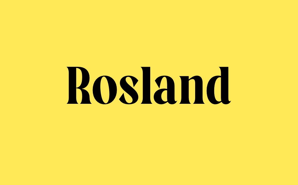 Rosland font big
