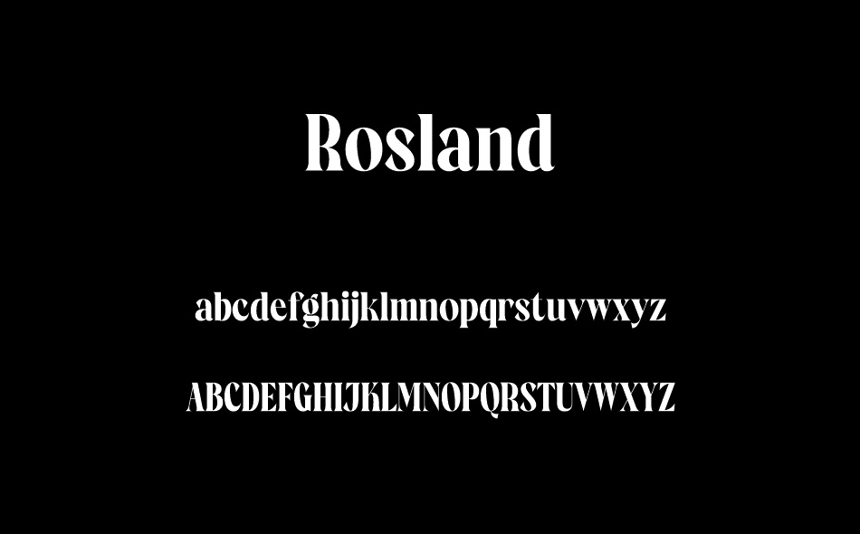 Rosland font