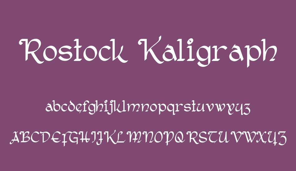rostock-kaligraph font