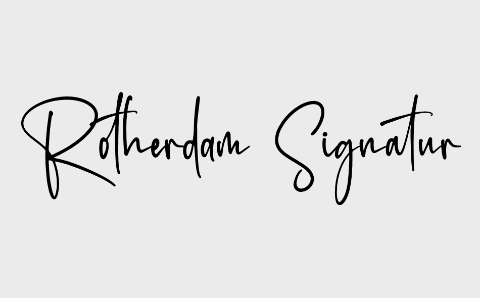 Rotherdam Signature font big