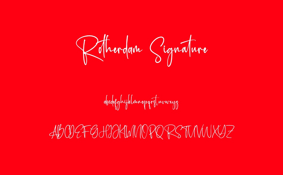 Rotherdam Signature font