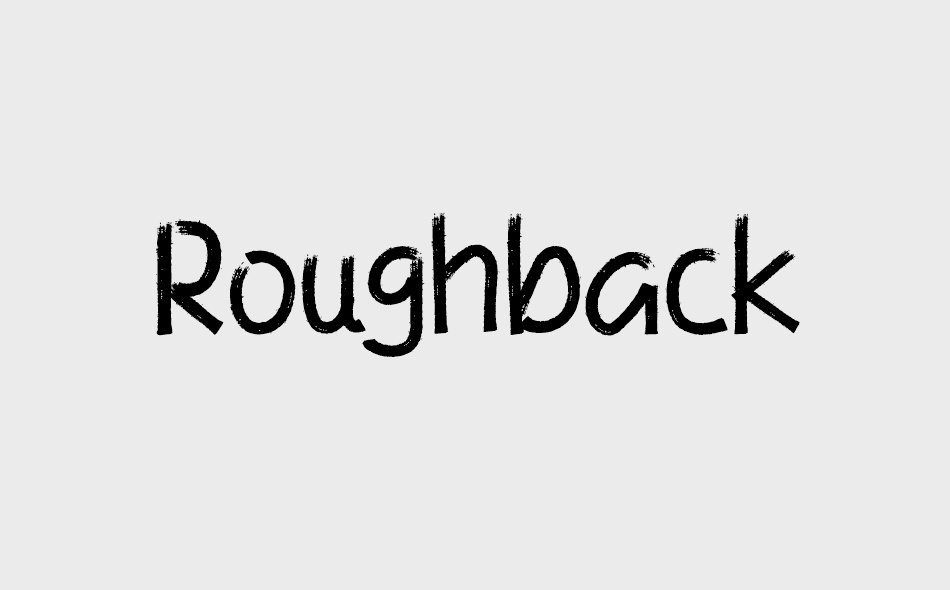 Roughback font big
