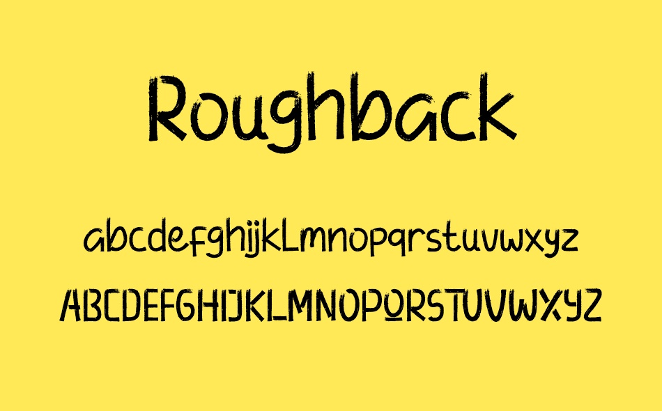 Roughback font