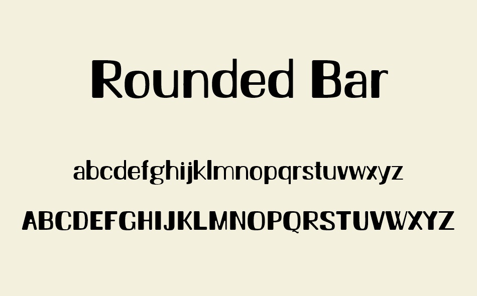 Rounded Bar font