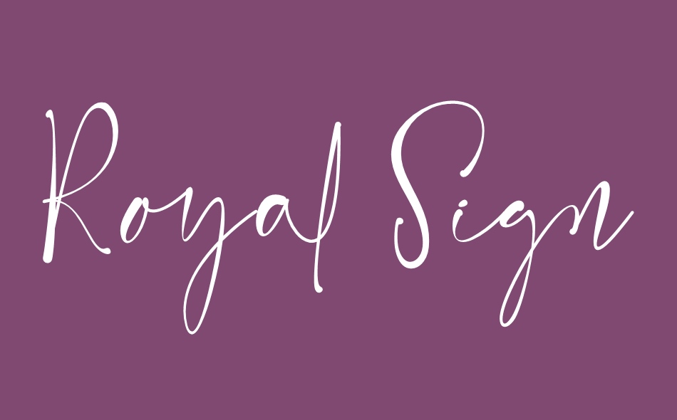 Royal Signature font big