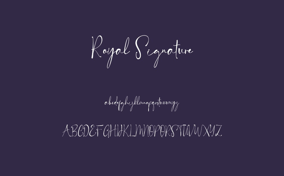 Royal Signature font