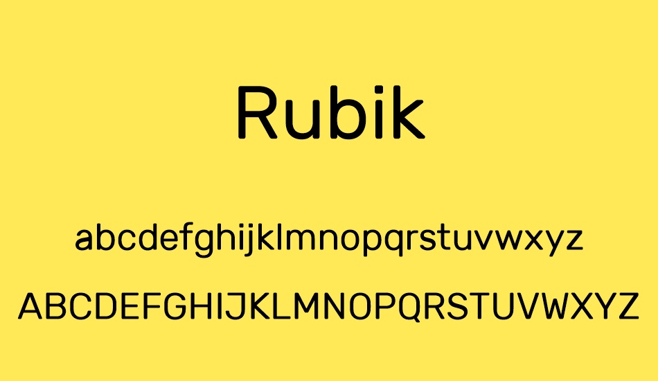 rubik font