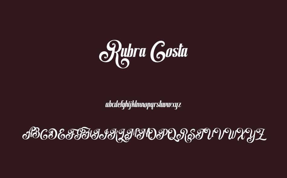 Rubra Costa font