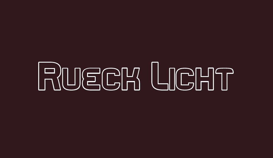 rueck-licht font big