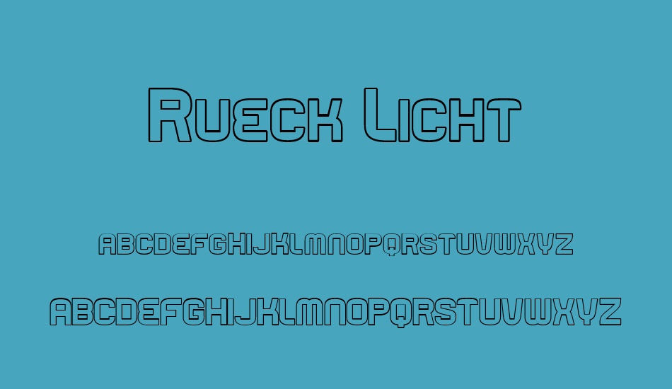 rueck-licht font