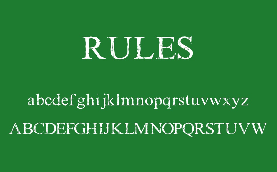 Rules font