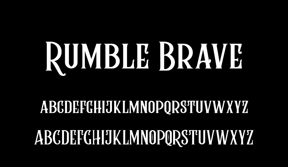 rumble-brave font