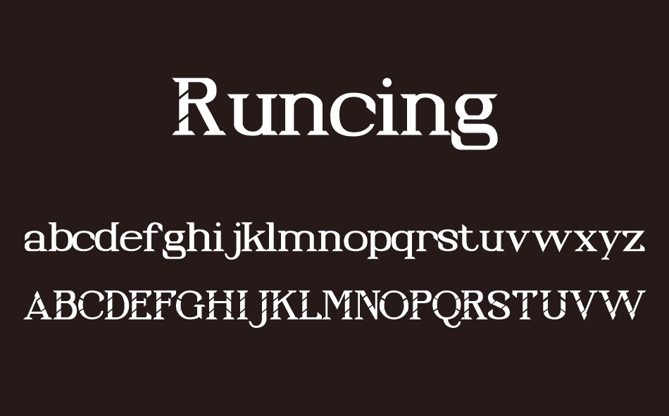 Runcing font