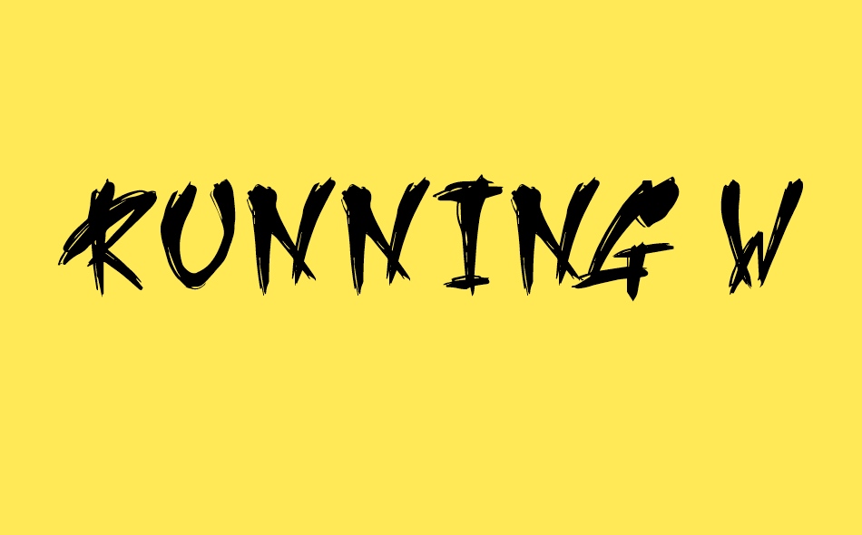 Running Wolf font big