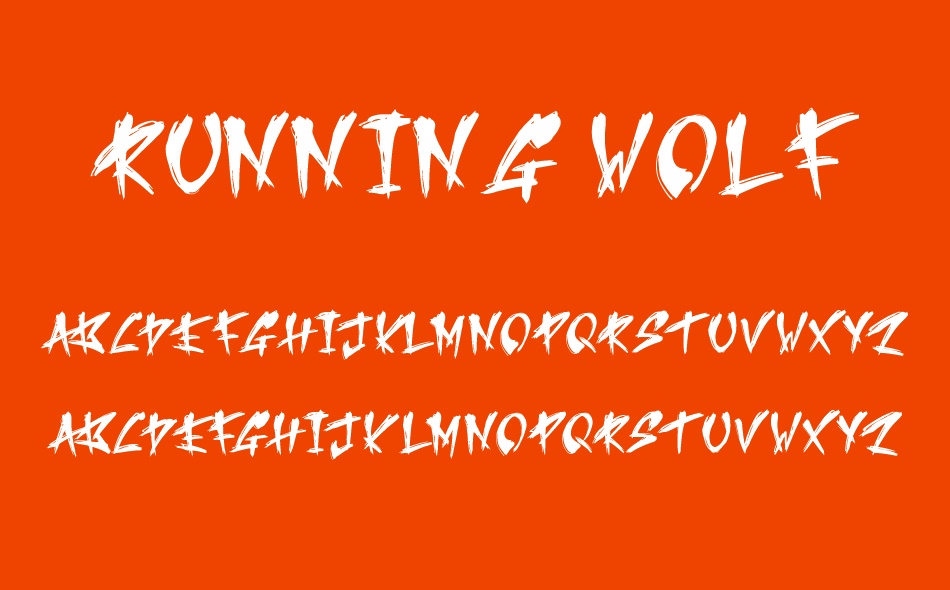 Running Wolf font