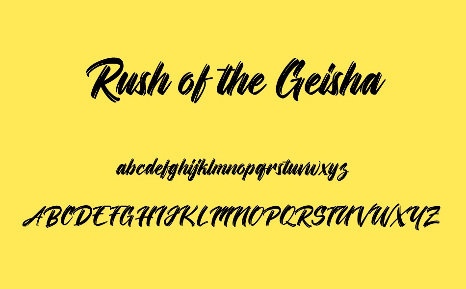 Rush of the Geisha font
