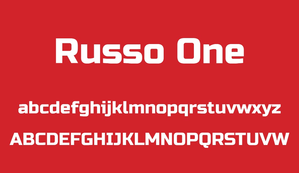 russo-one font