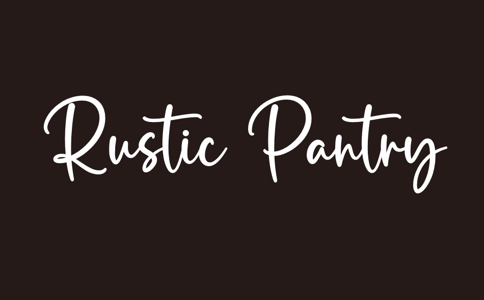 Rustic Pantry font big
